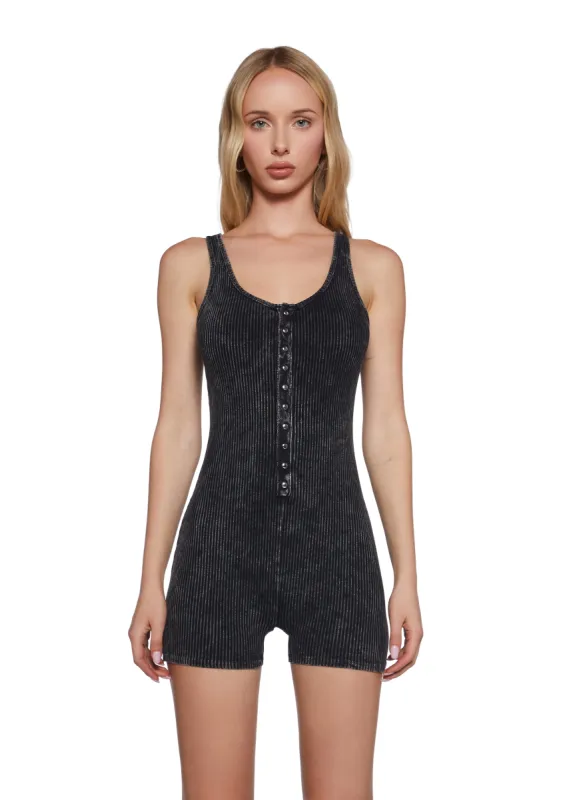 Starry Eyed Babe Button Up Romper sold by Dolls Kill