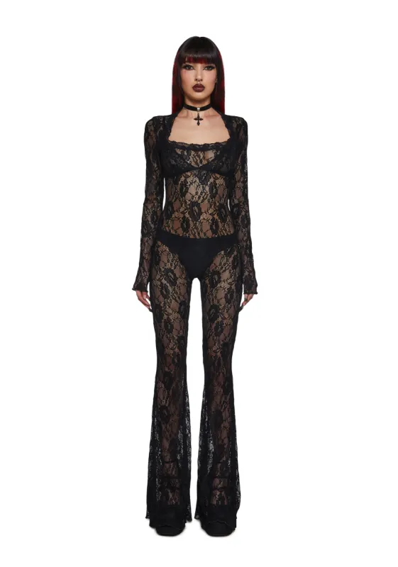 Enraptured Nightfall Lace Jumpsuit sold by Dolls Kill
