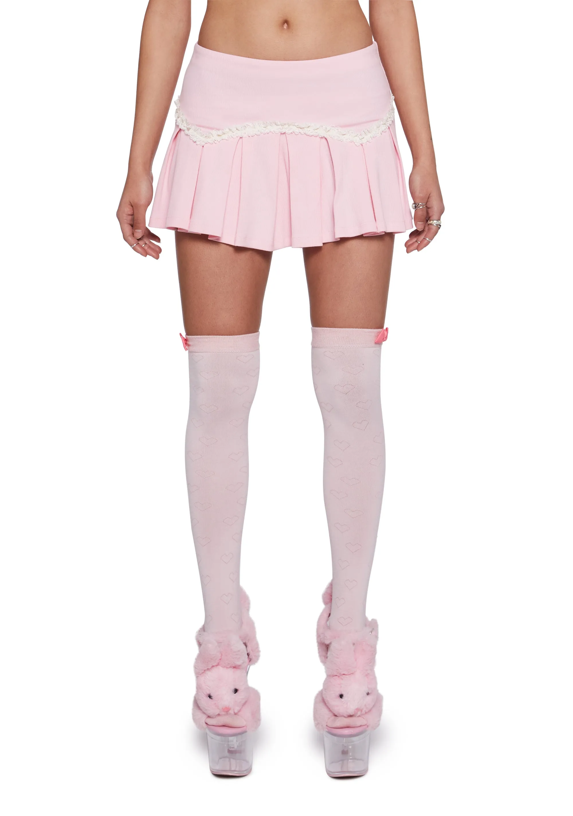 Flirty Confessions Pleated Mini Skirt sold by Dolls Kill