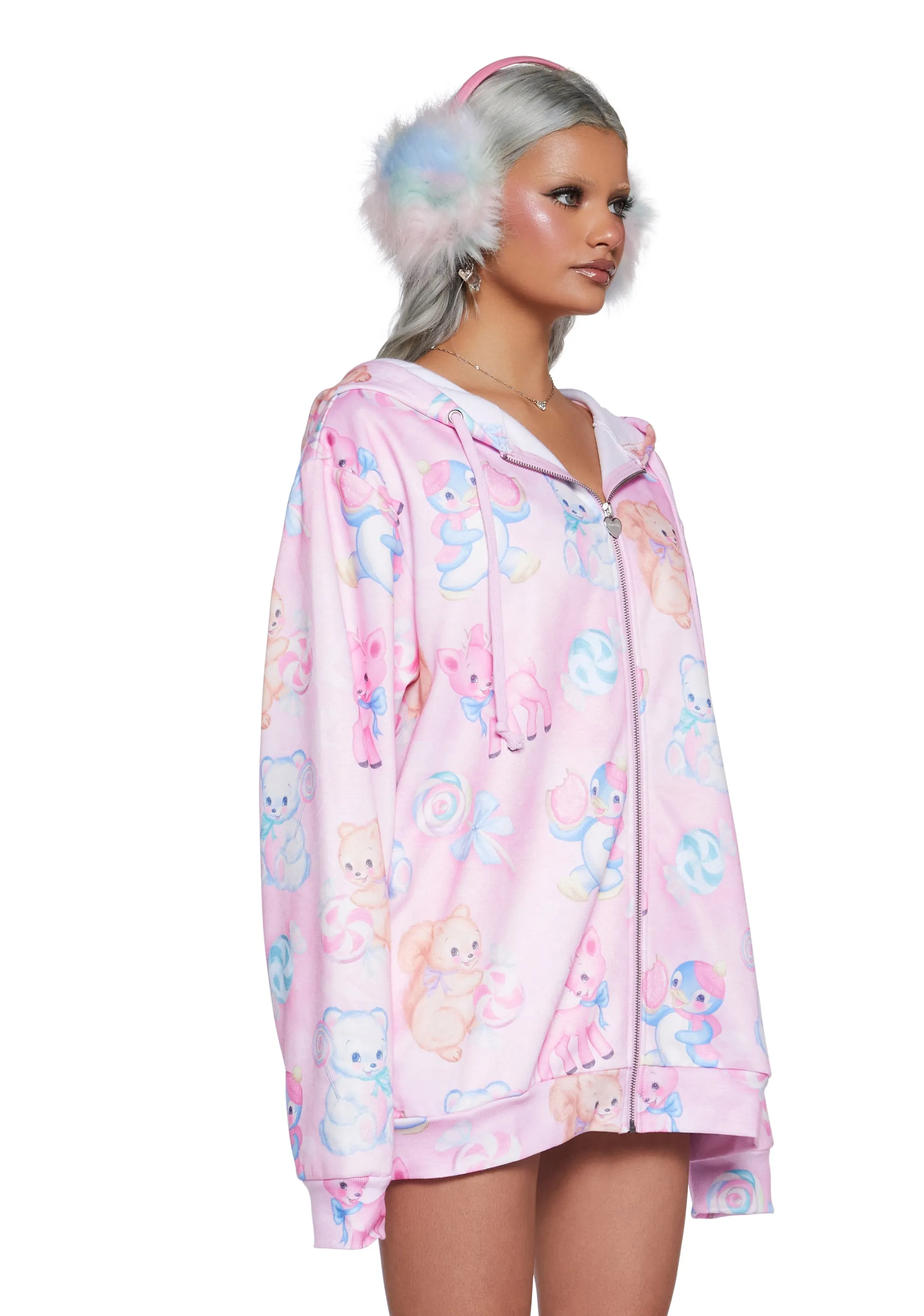 Candy Cravers Fleece Hoodie sold by Dolls Kill product image thumbnail 3