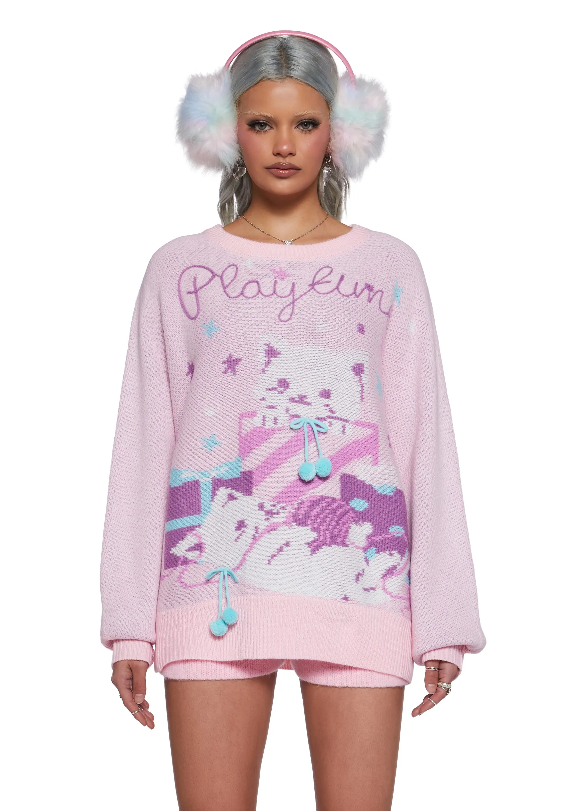 Paws And Surprises Intarsia Sweater sold by Dolls Kill