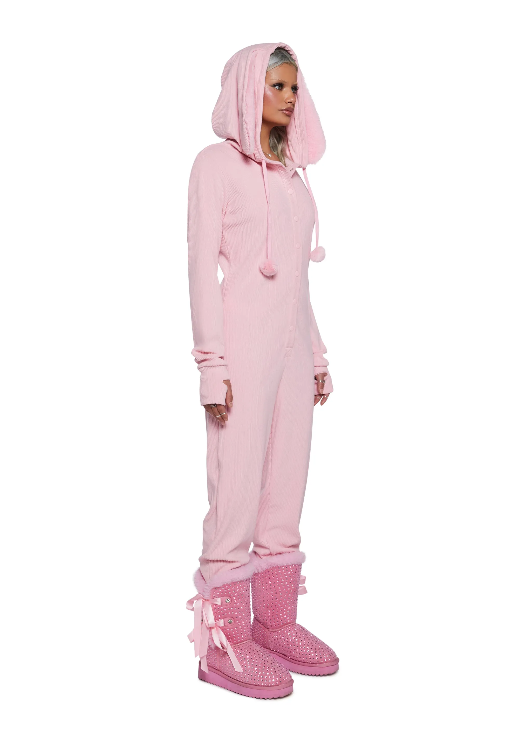 Your Snow Bunny Hooded Jumpsuit sold by Dolls Kill product image thumbnail 3