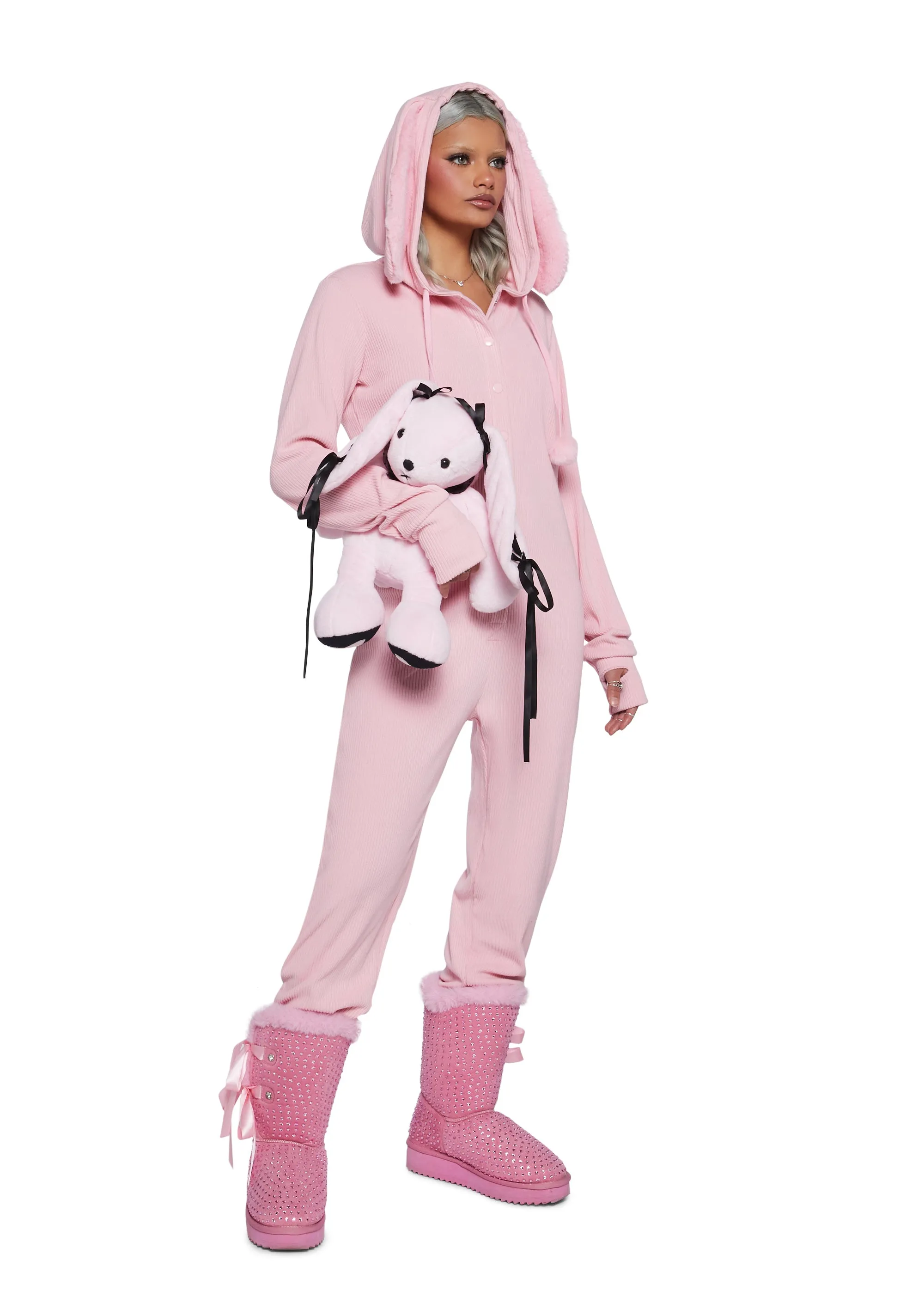 Your Snow Bunny Hooded Jumpsuit sold by Dolls Kill product image thumbnail 5