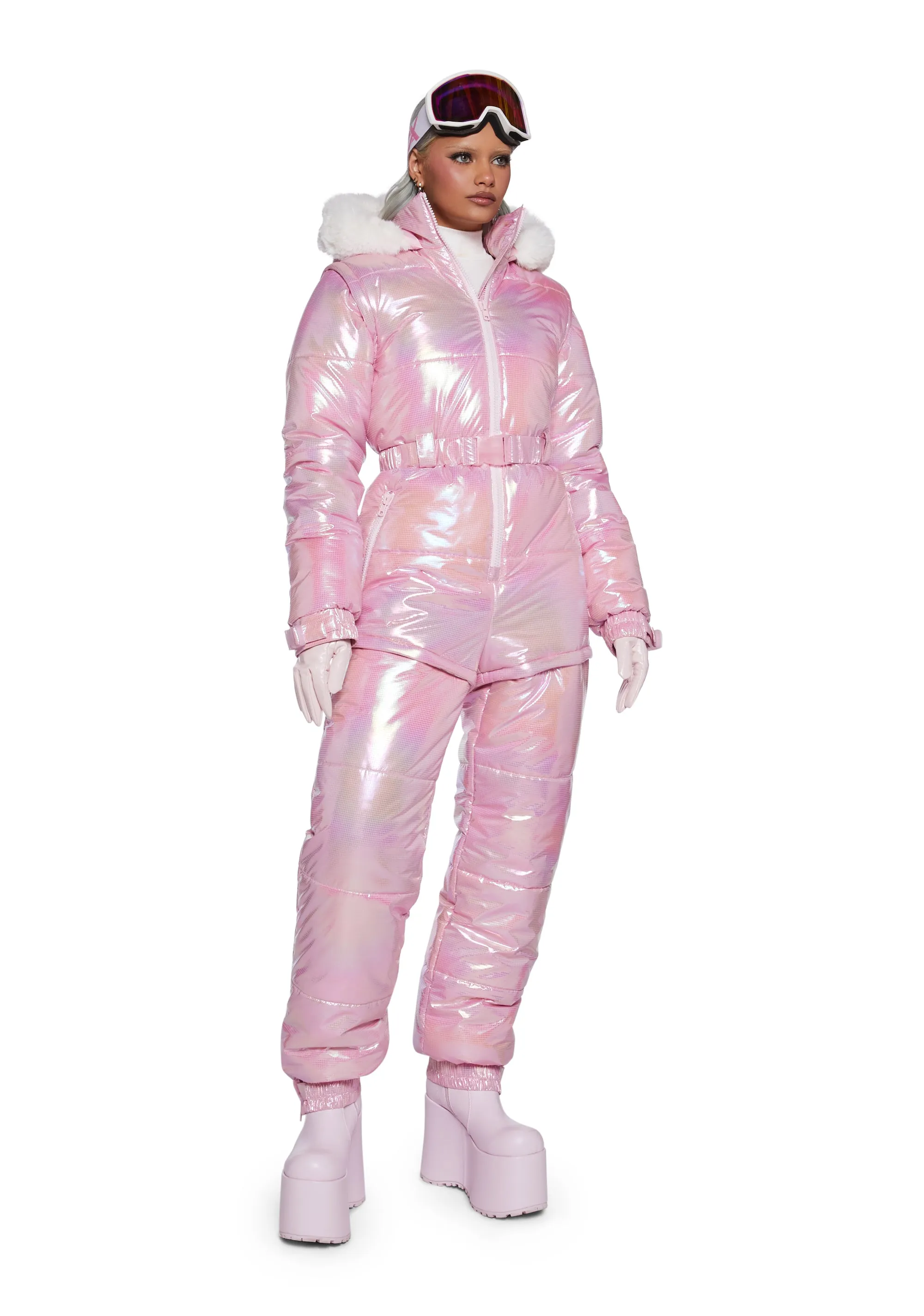 Frosted Glow Iridescent Snowsuit sold by Dolls Kill product image thumbnail 5