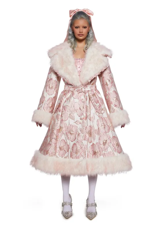 Floral Fancies Jacquard Coat sold by Dolls Kill