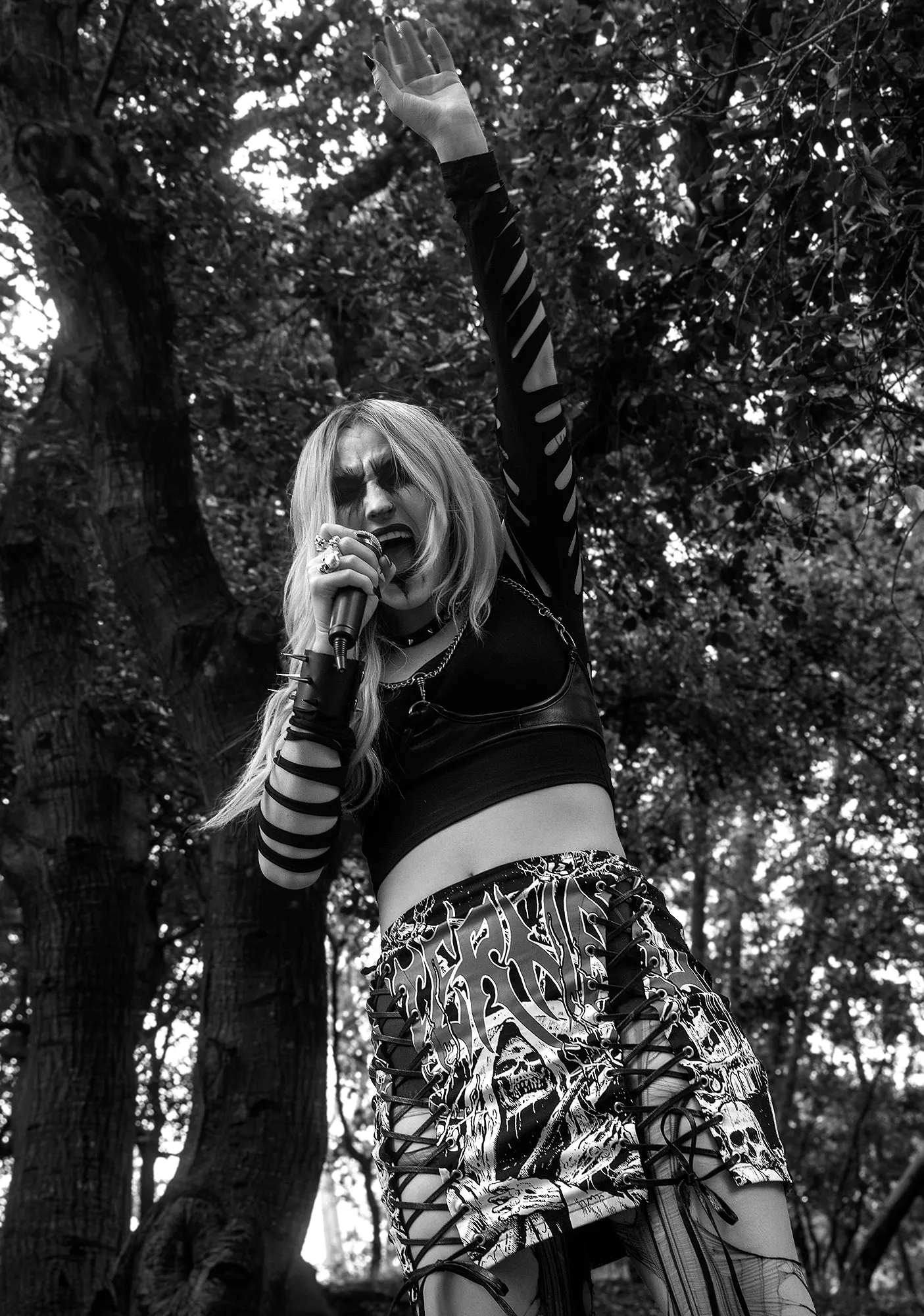 Eternal Damnation Graphic Skirt sold by Dolls Kill product image thumbnail 5