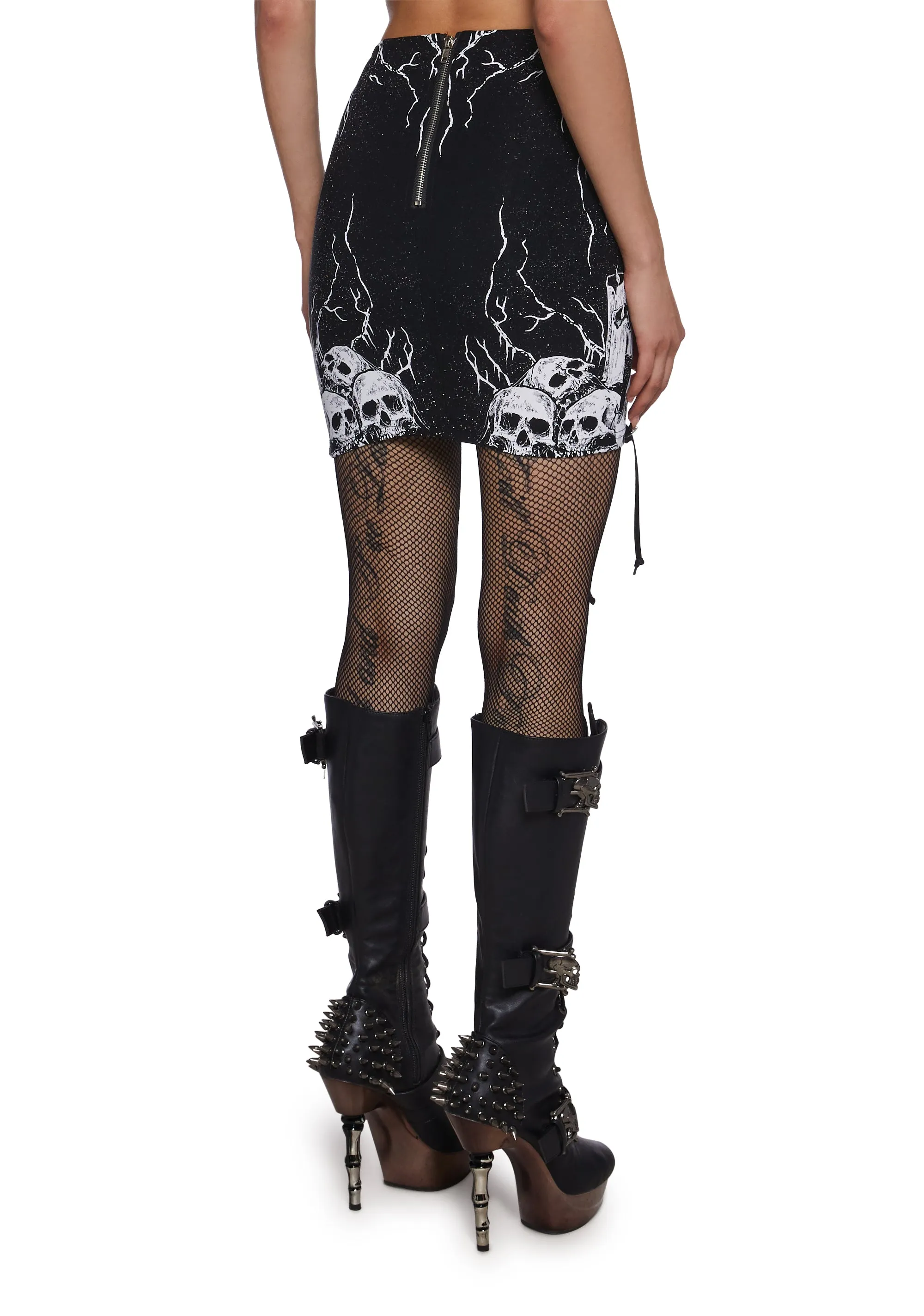 Eternal Damnation Graphic Skirt sold by Dolls Kill product image thumbnail 4