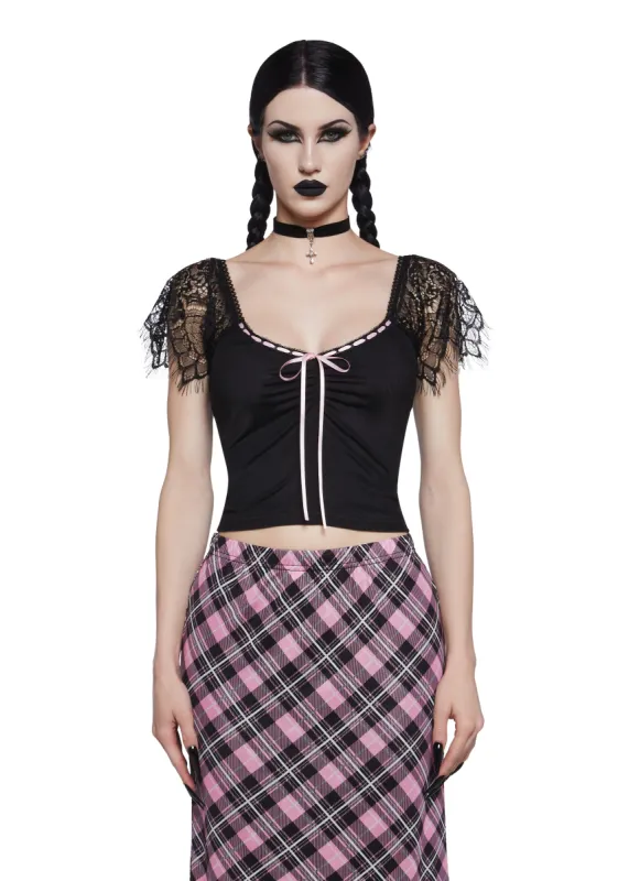 Enchanted Marionette Lace Top sold by Dolls Kill
