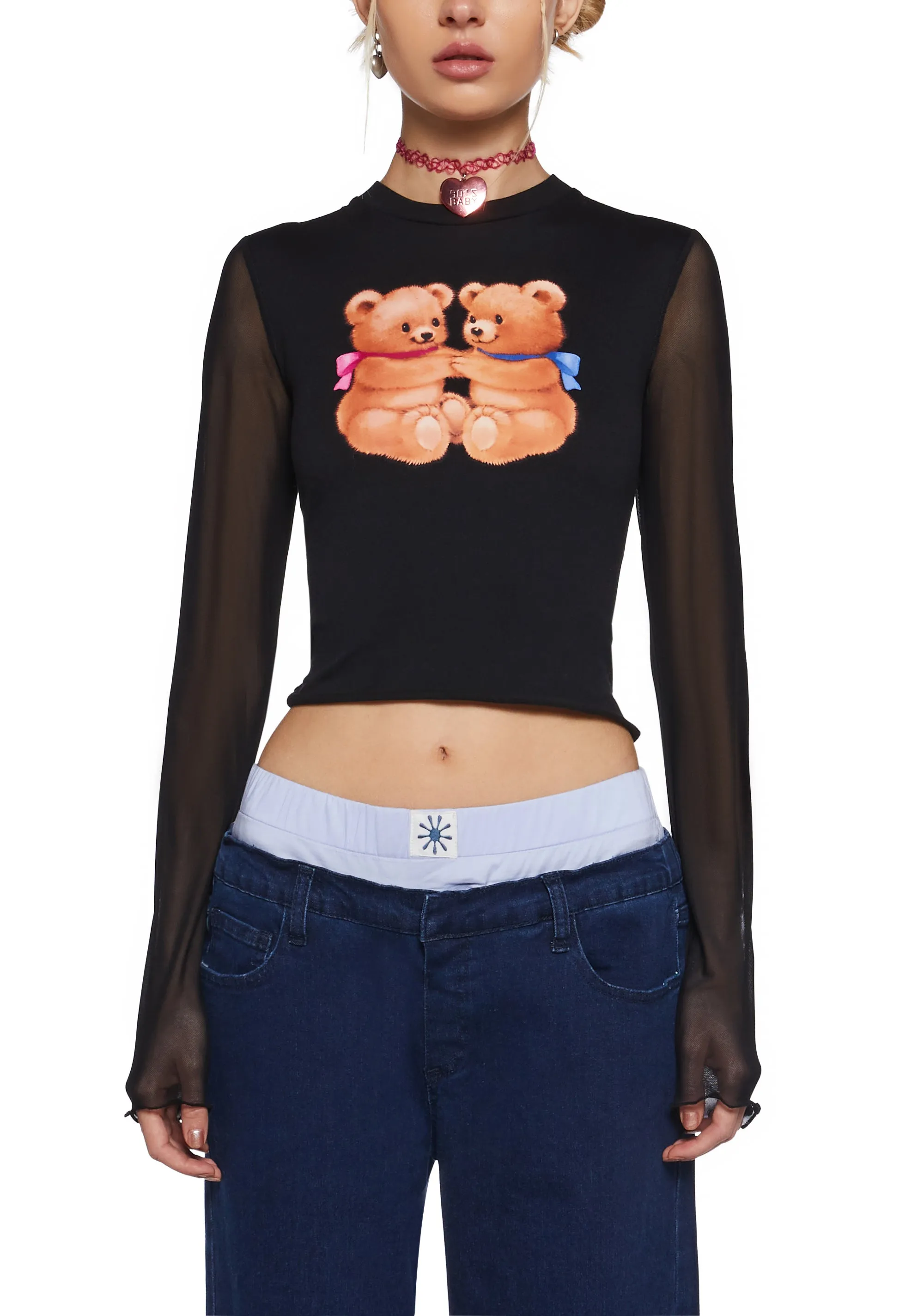 Stick Together Mesh Top sold by Dolls Kill product image thumbnail 5