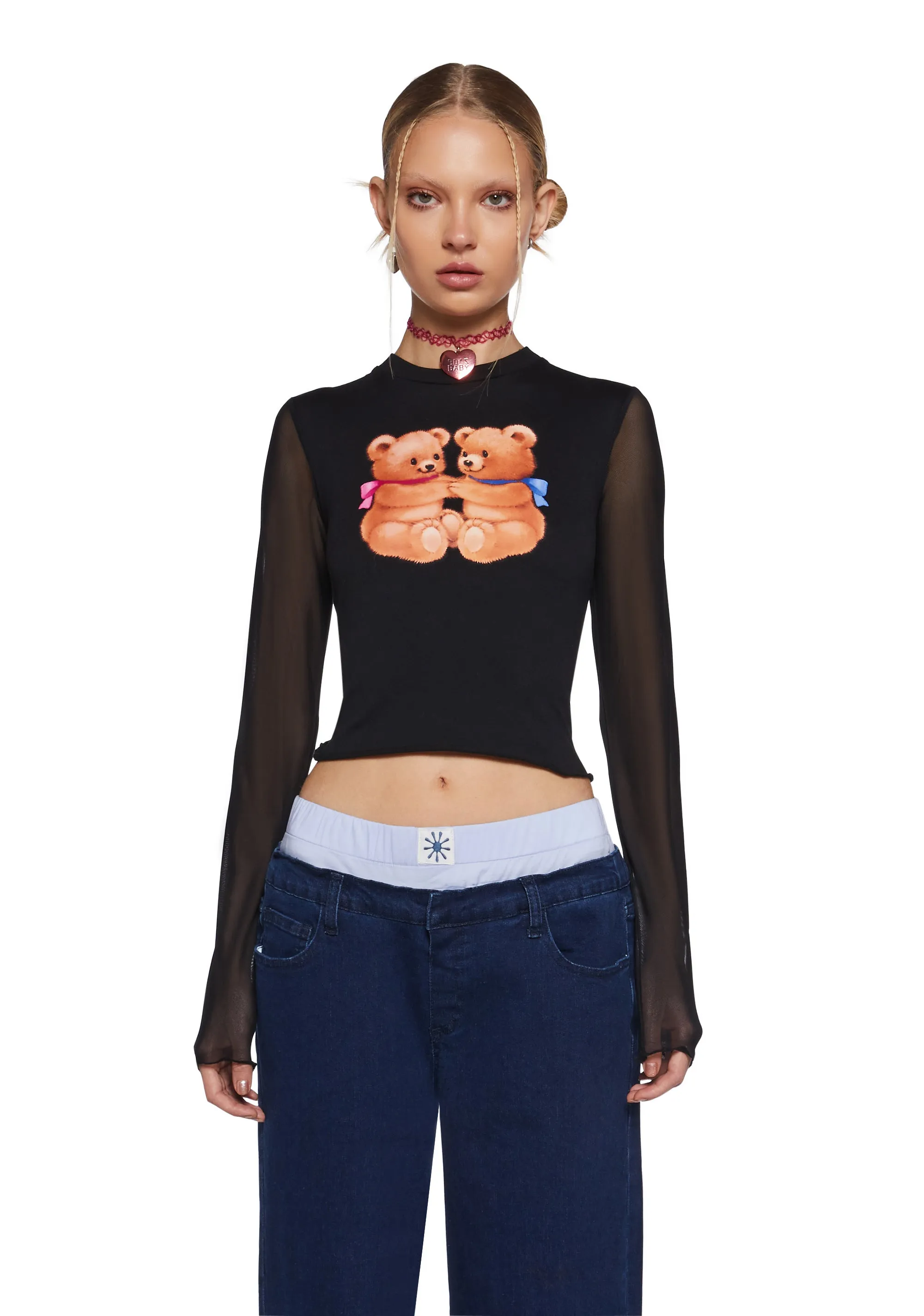 Stick Together Mesh Top sold by Dolls Kill