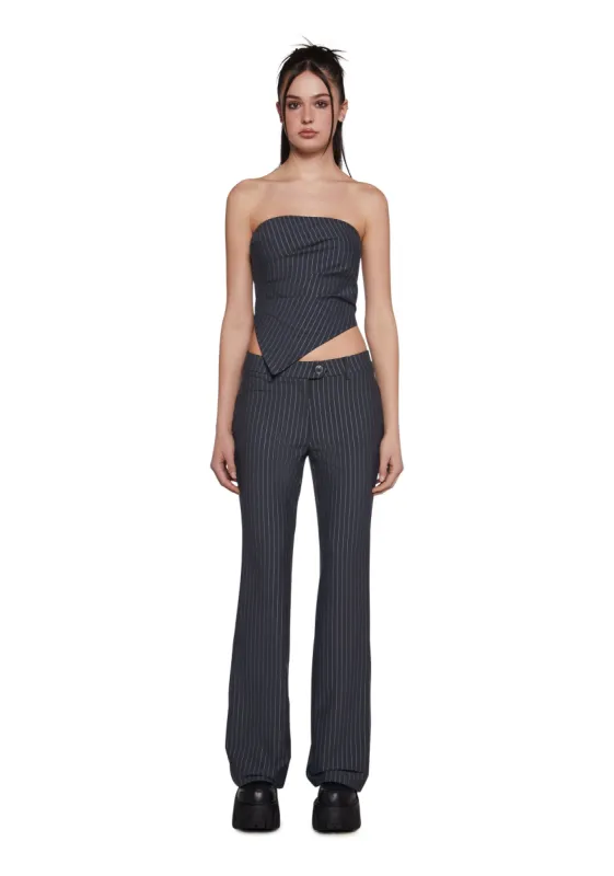 Business Last Pants Set - Gray sold by Dolls Kill