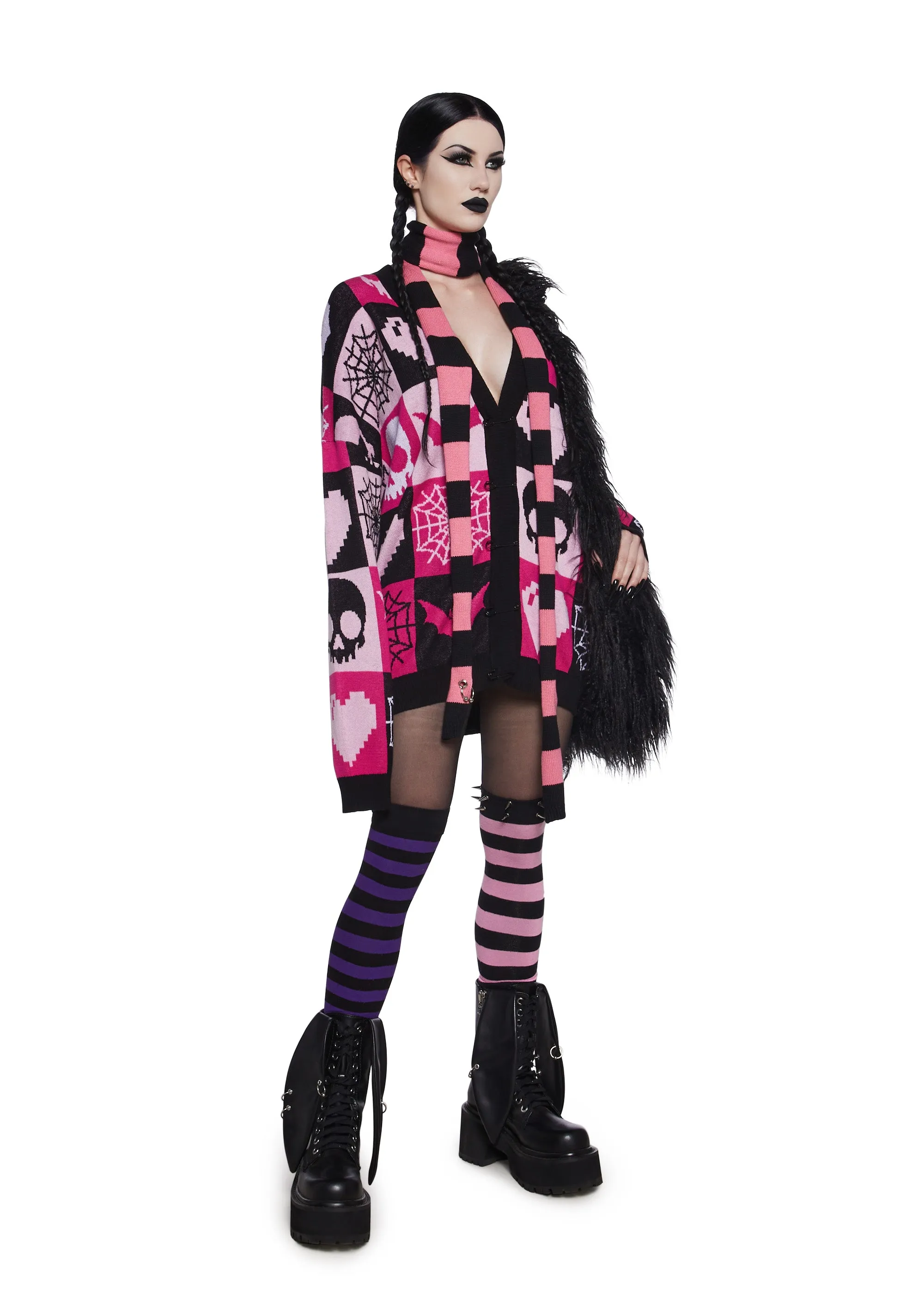 Darkest Affection Patchwork Cardigan sold by Dolls Kill product image thumbnail 2