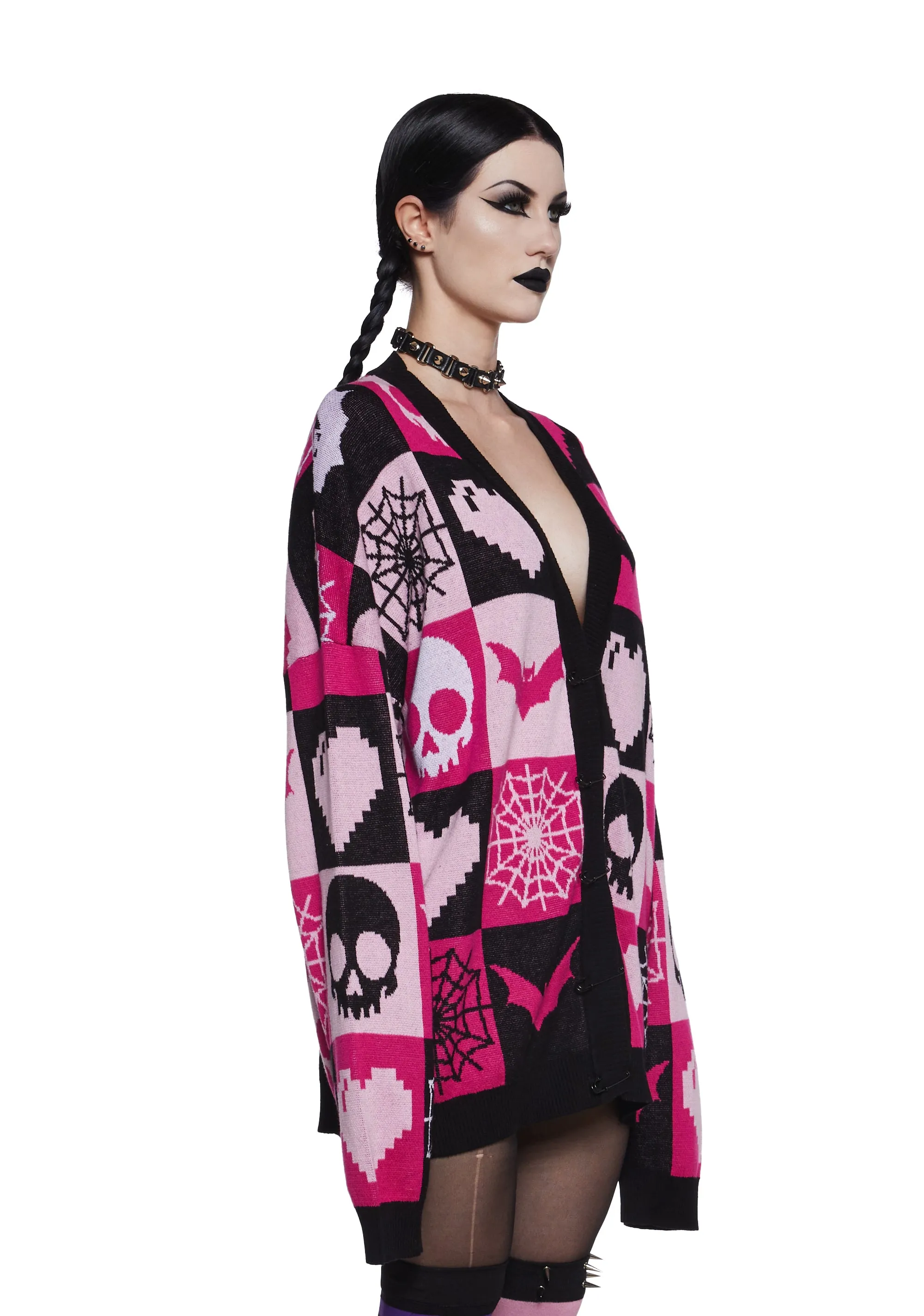 Darkest Affection Patchwork Cardigan sold by Dolls Kill product image thumbnail 3