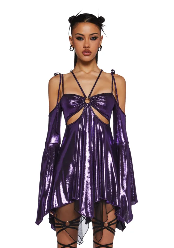 Lightning In A Bottle Mini Dress - Purple sold by Dolls Kill