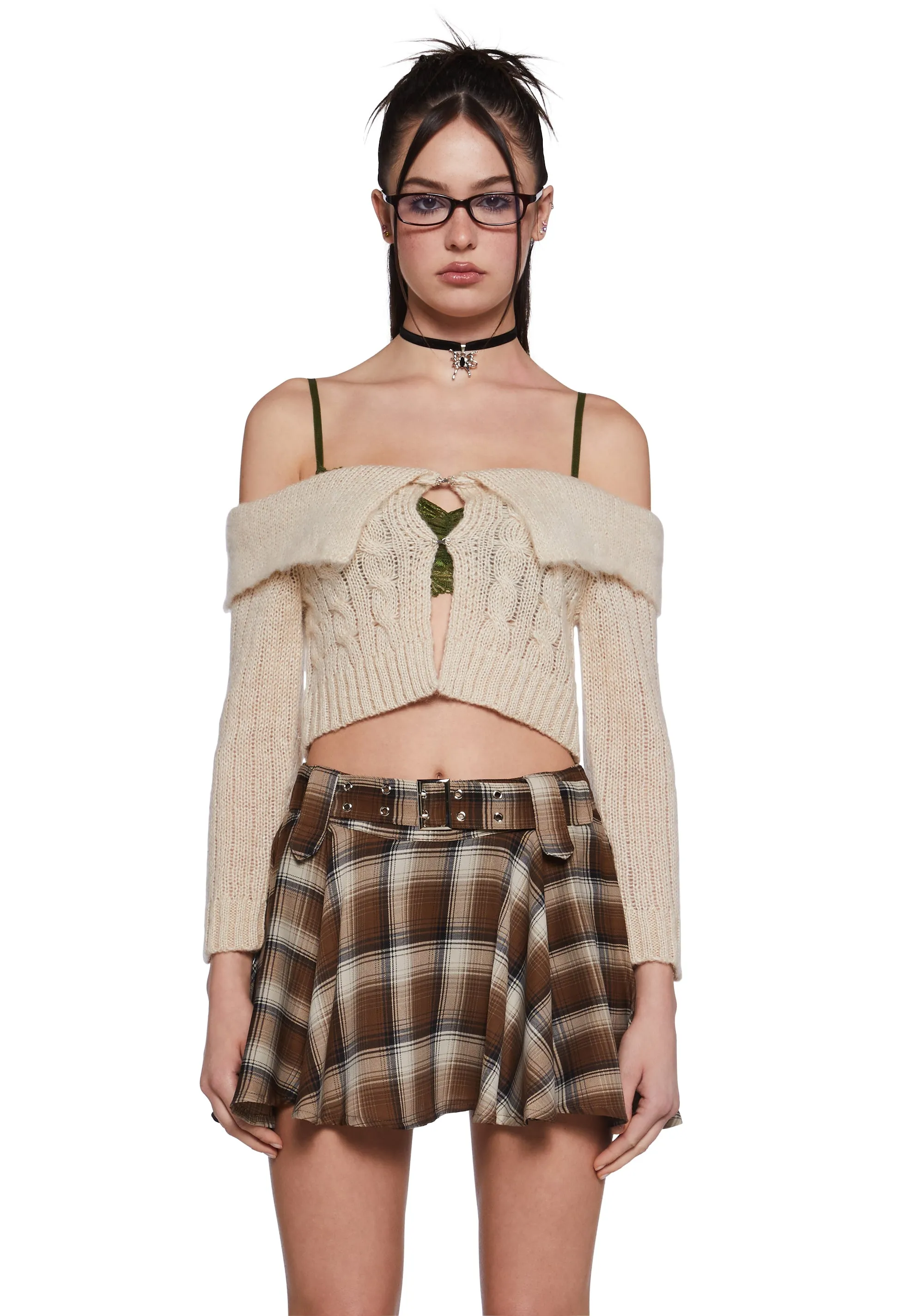 Tutoring Hours Cropped Sweater sold by Dolls Kill