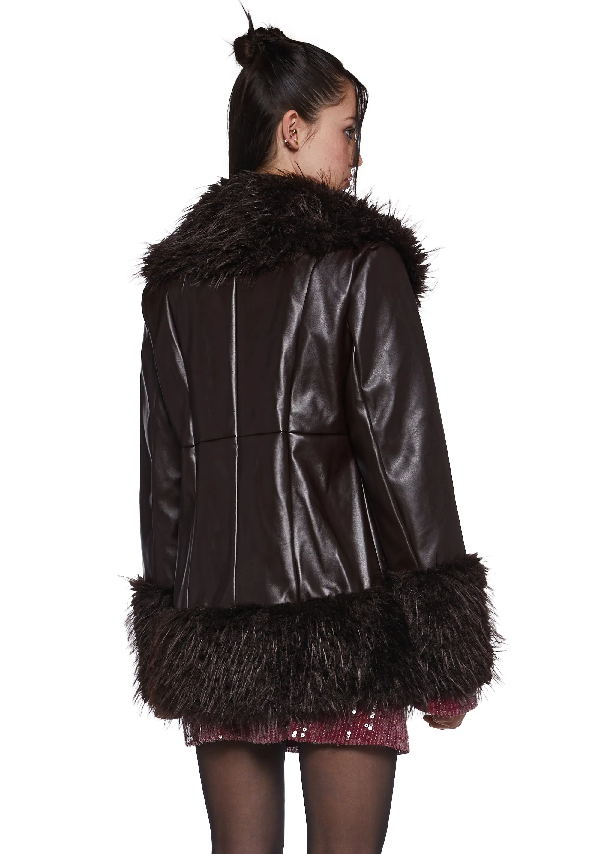 Genuine Jealousy Vegan Leather Coat sold by Dolls Kill product image thumbnail 4