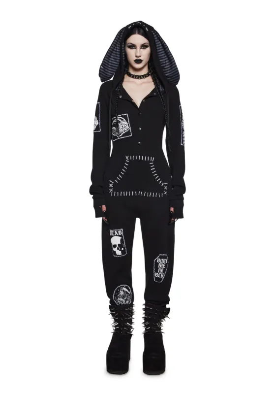 Cursed Ways Thermal Onesie sold by Dolls Kill