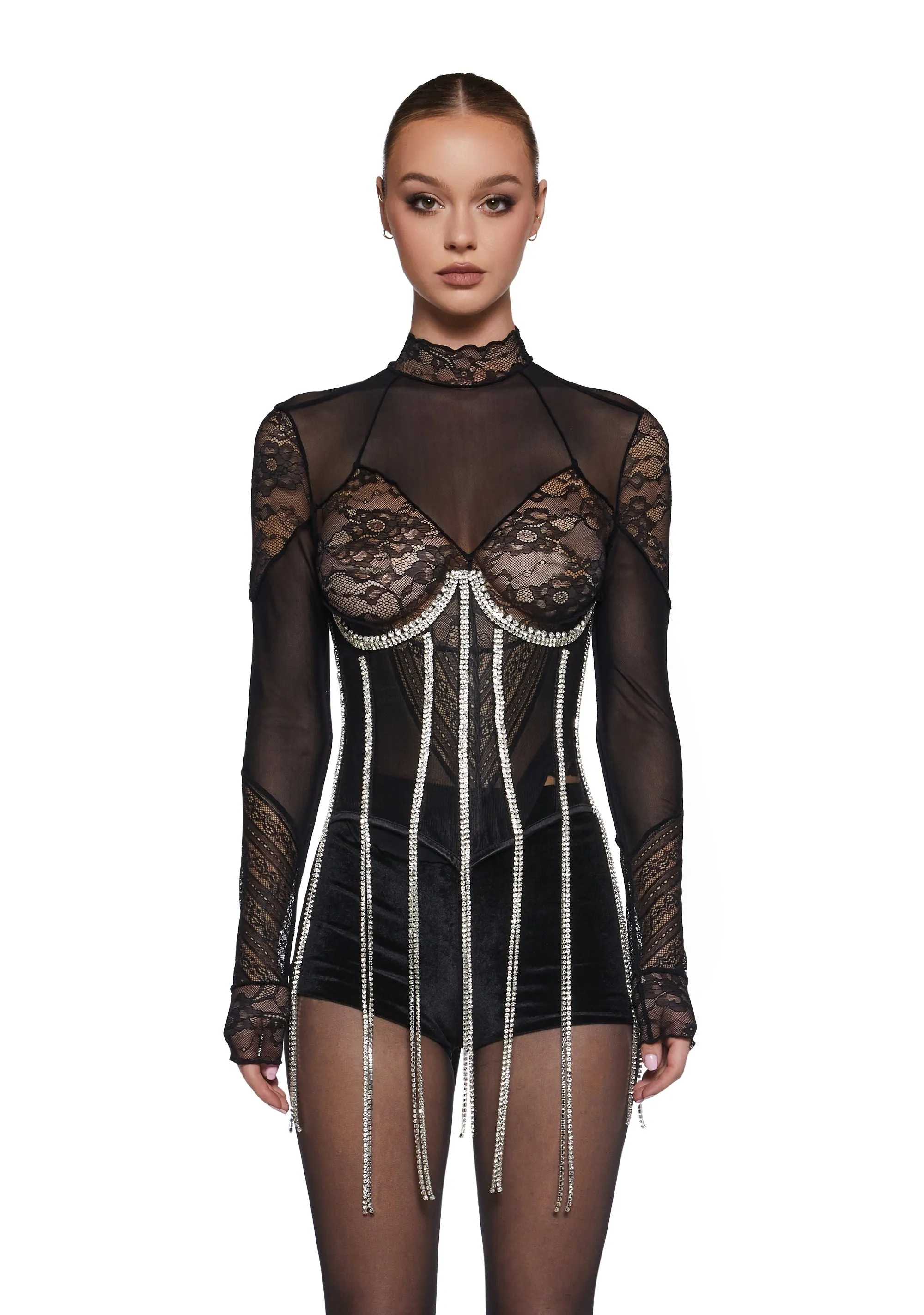 Glittering Spotlight Underbust Corset sold by Dolls Kill