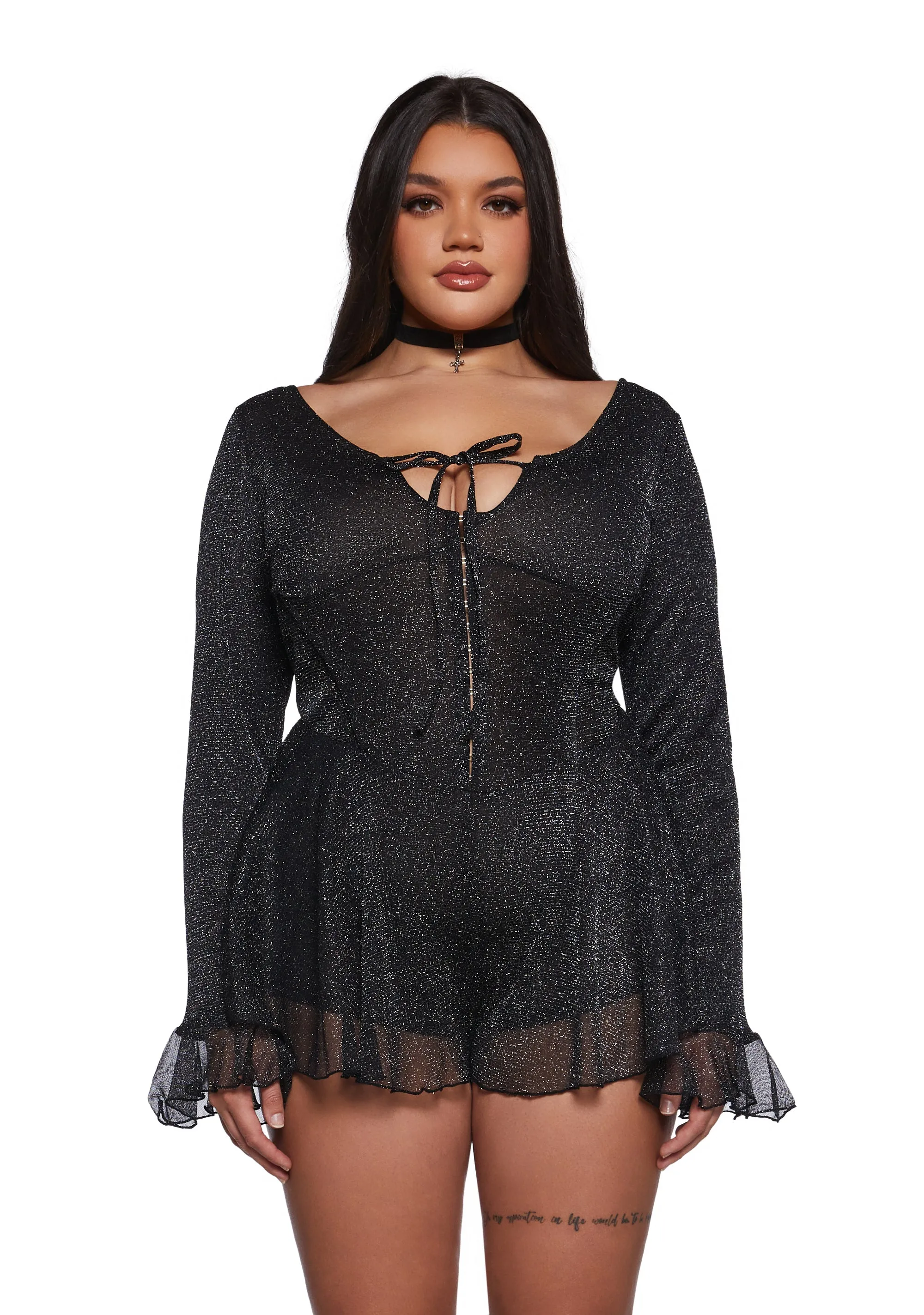 Ball Drop Glitter Playsuit sold by Dolls Kill product image thumbnail 2
