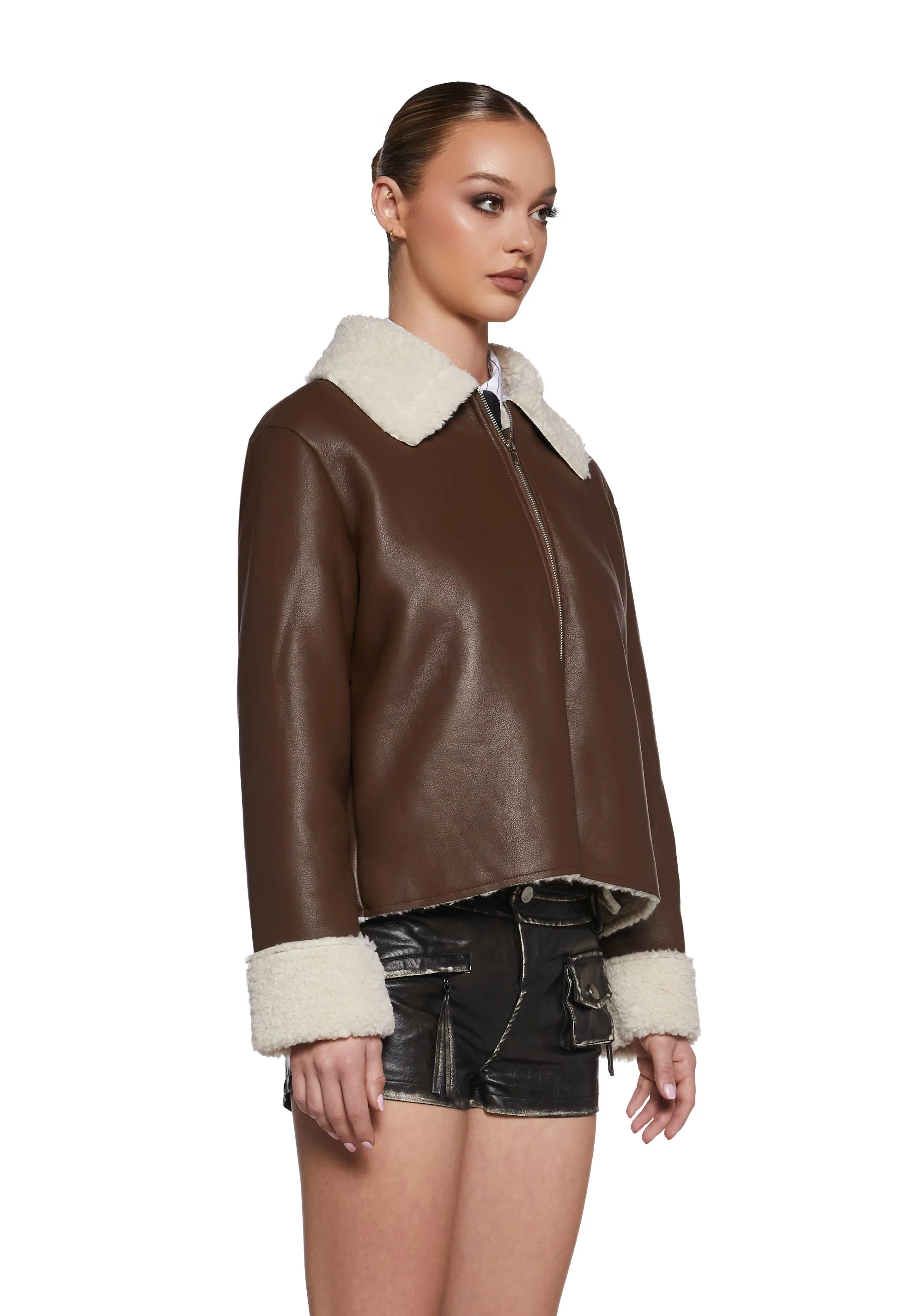Spitfire Romance Vegan Leather Coat sold by Dolls Kill product image thumbnail 3