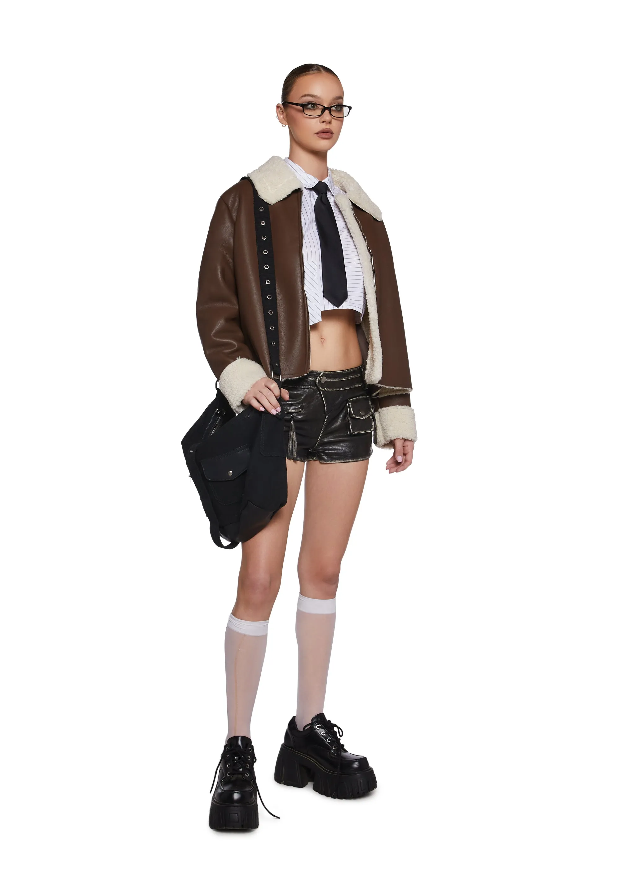 Spitfire Romance Vegan Leather Coat sold by Dolls Kill product image thumbnail 2