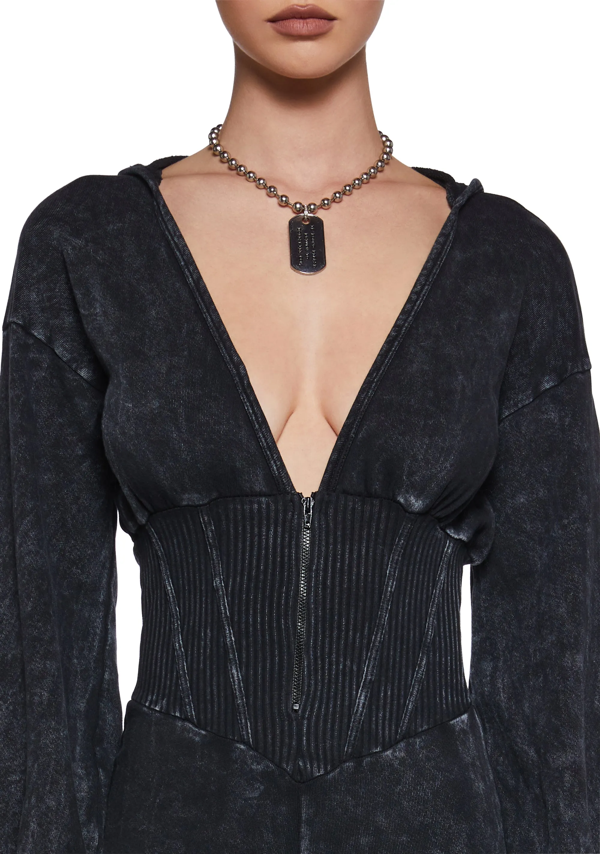 In My Stereo Lab Hooded Jumpsuit sold by Dolls Kill product image thumbnail 2