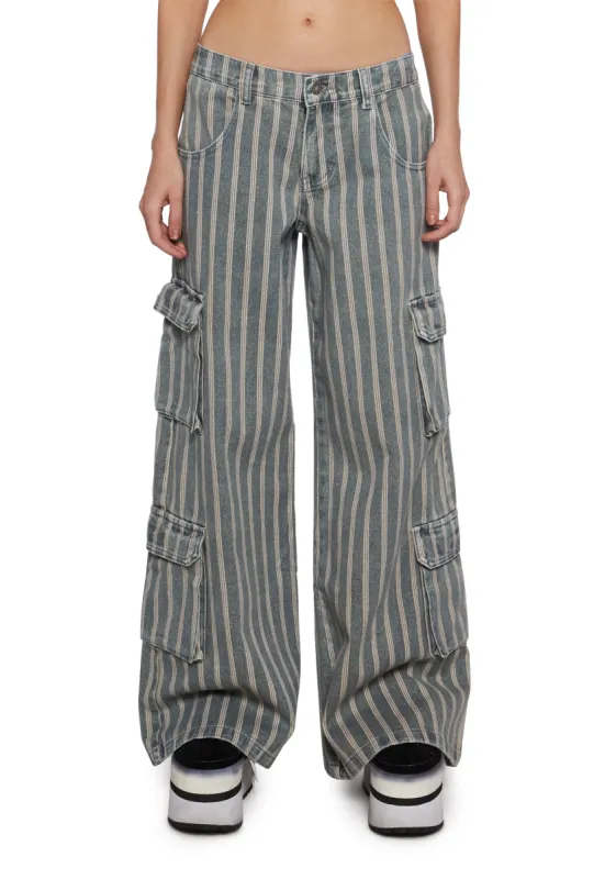 All I Do Striped Cargo Pants sold by Dolls Kill