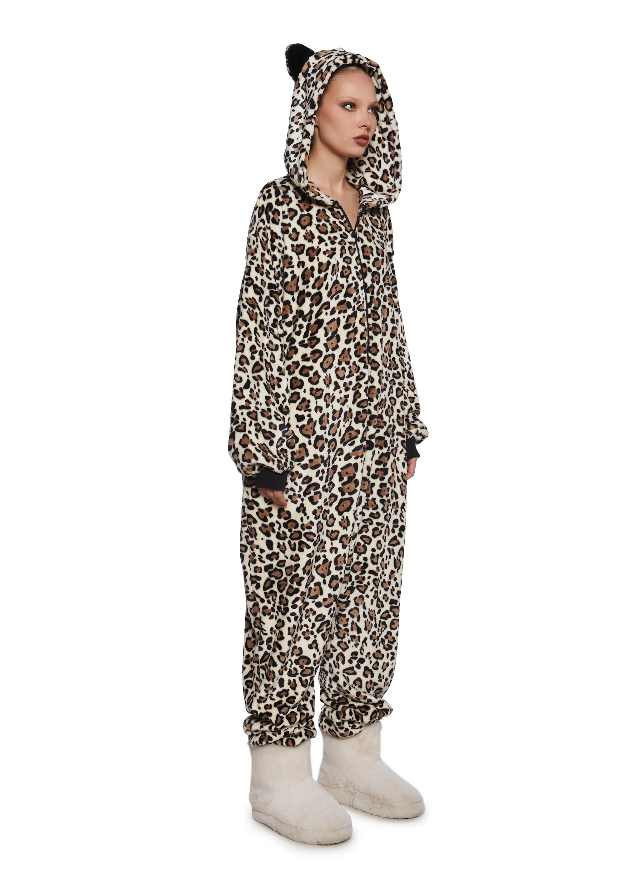 Sleepover Ready Leopard Jumpsuit sold by Dolls Kill product image thumbnail 4