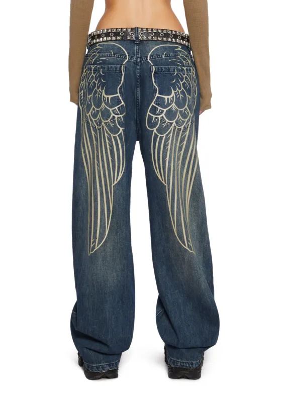 Fluttering Muse Wide Leg Jeans | Parallel