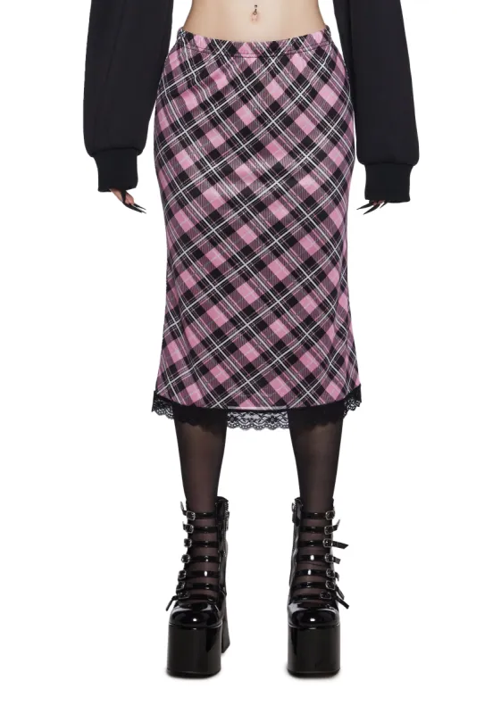 Mournful Cheer Mesh Midi Skirt sold by Dolls Kill