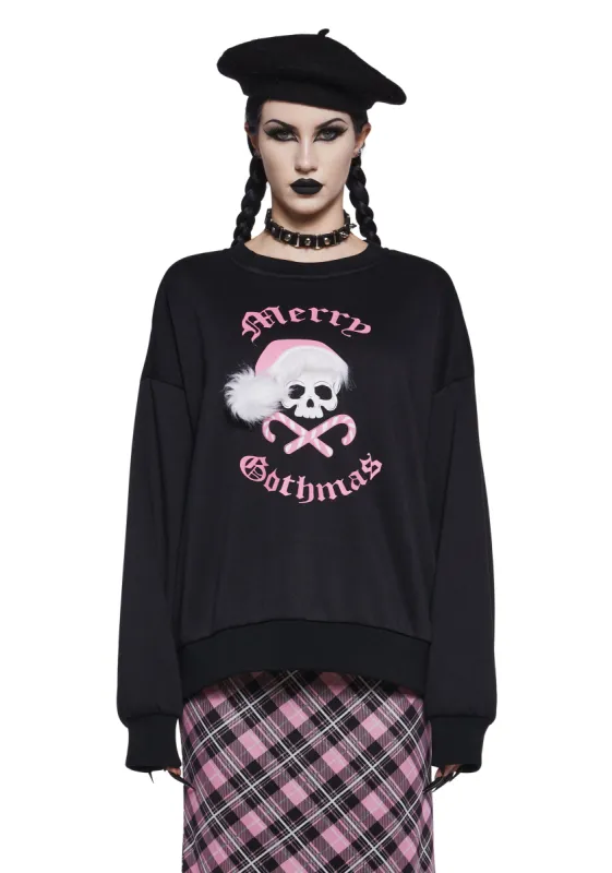 Gothic Tidings Sweatshirt made by Dolls Kill