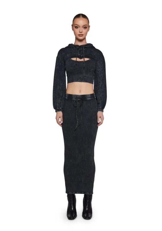 With The Beat Skirt Set sold by Dolls Kill
