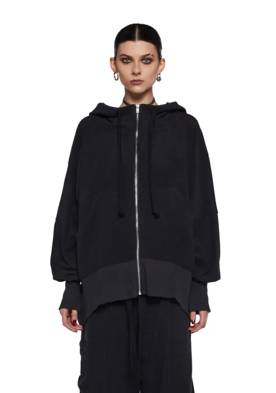 Club Kid Stare Zip-Up Hoodie sold by Dolls Kill