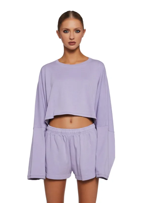 Easy Loving Long Sleeve Crop Top sold by Dolls Kill