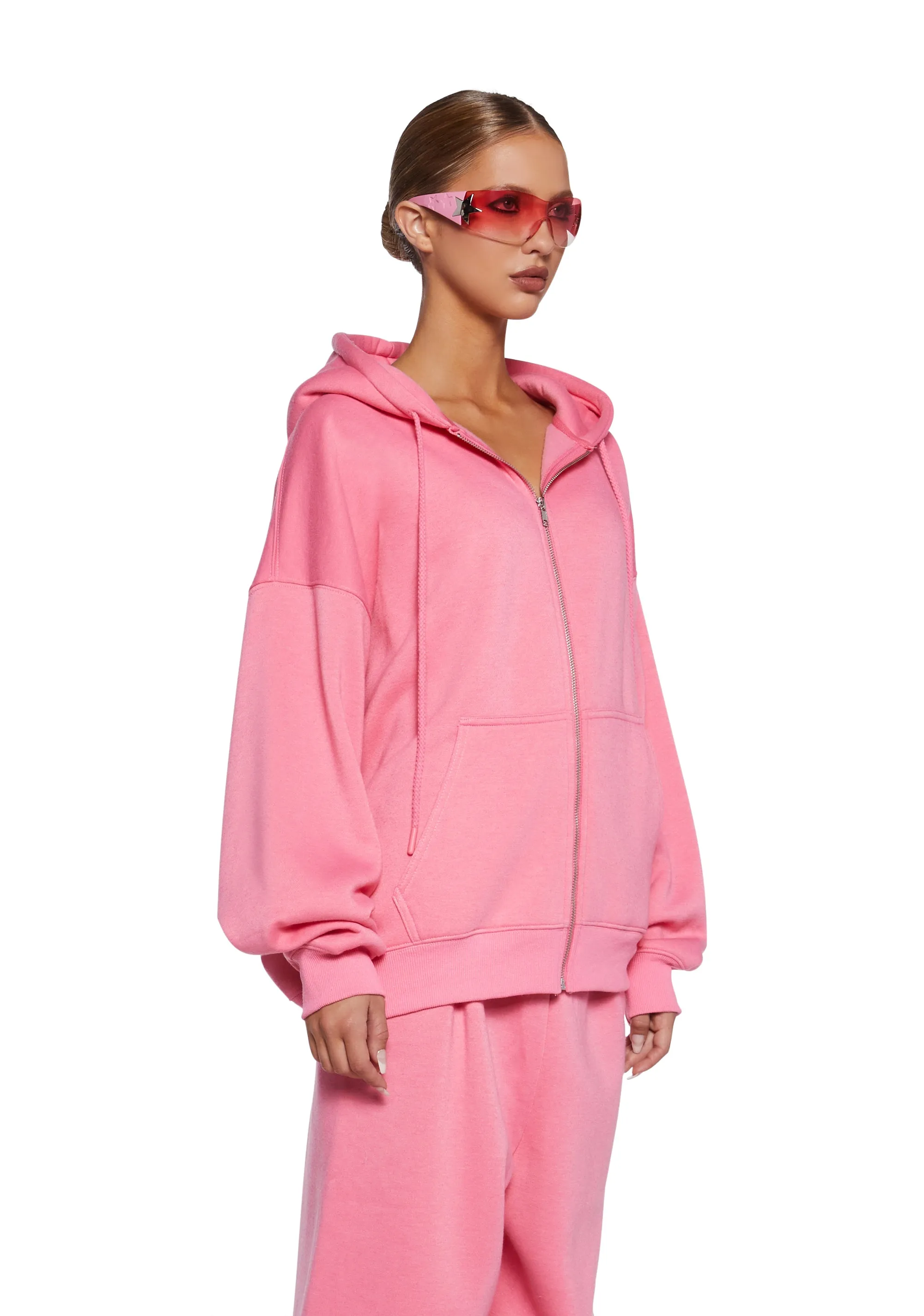 Indulge Me Zip-Up Hoodie - Pink sold by Dolls Kill product image thumbnail 3