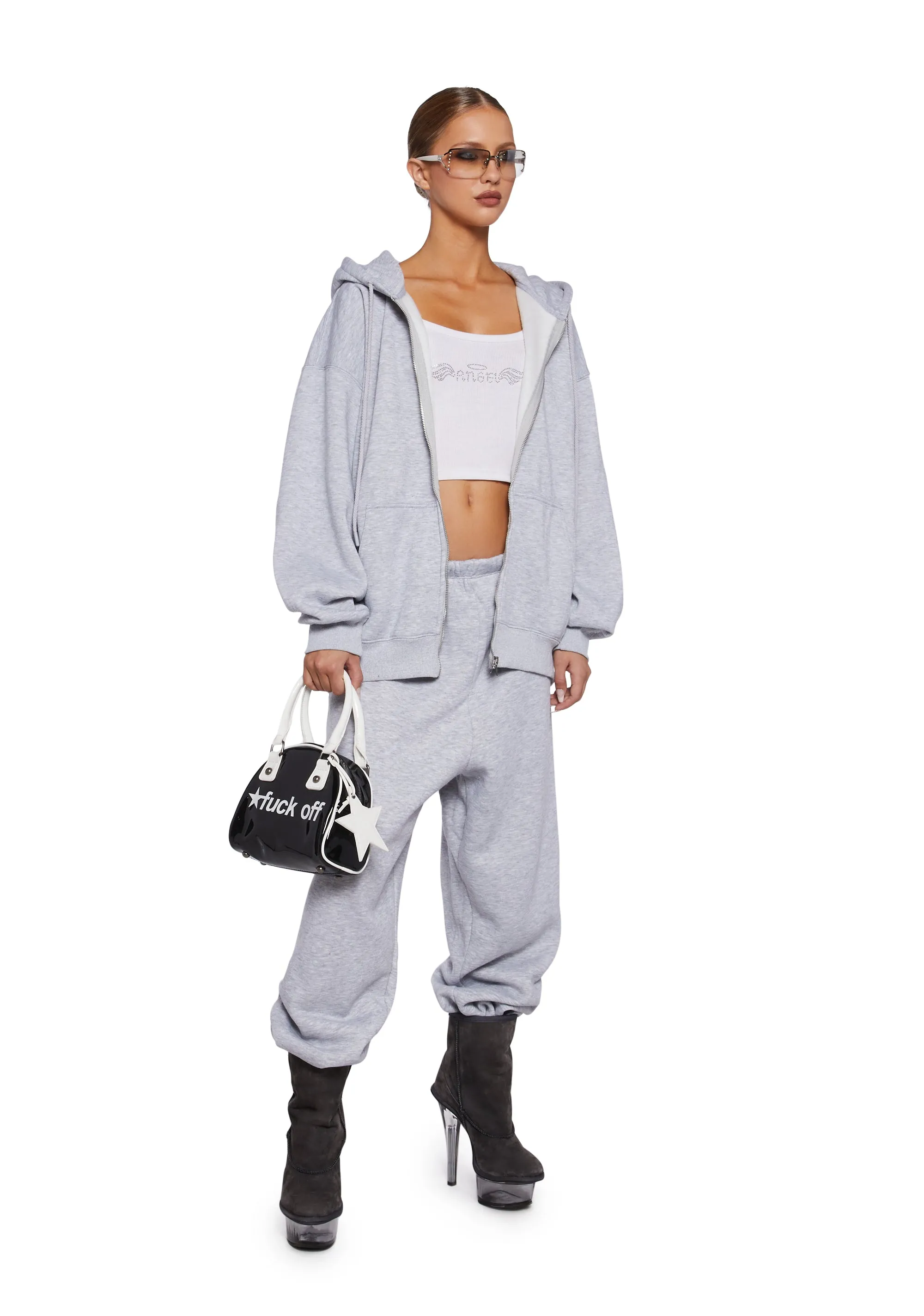 Indulge Me Sweatpants - Gray sold by Dolls Kill product image thumbnail 2
