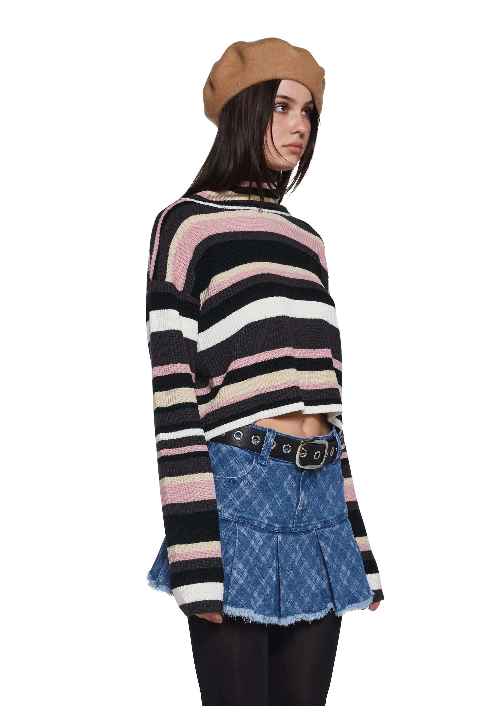 Cool Breeze Turtleneck Sweater - Pink sold by Dolls Kill product image thumbnail 3