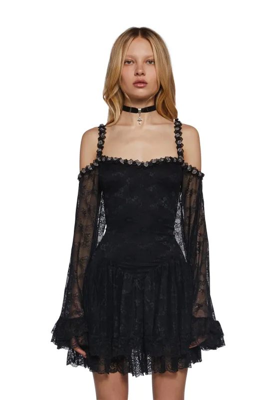 Formally Yours Mini Dress - Black sold by Dolls Kill