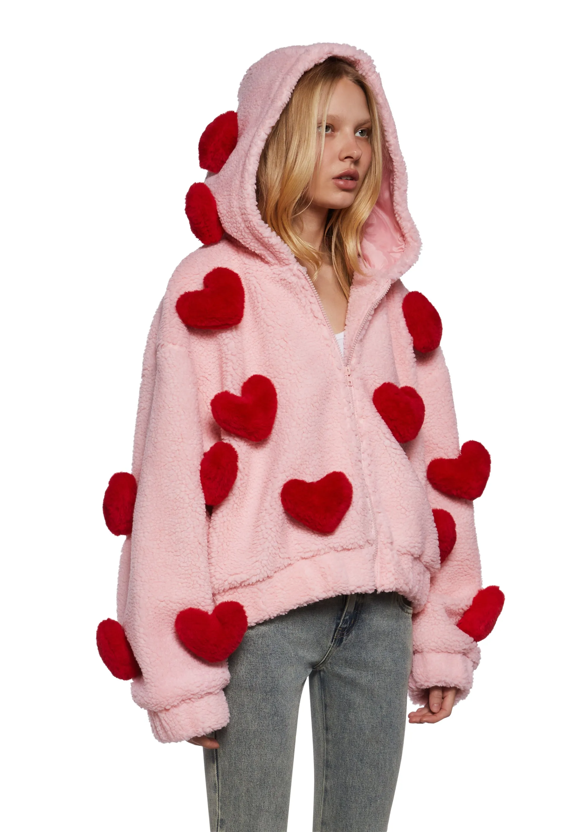 Snuggle Wonderland Cropped Sherpa Jacket sold by Dolls Kill product image thumbnail 3