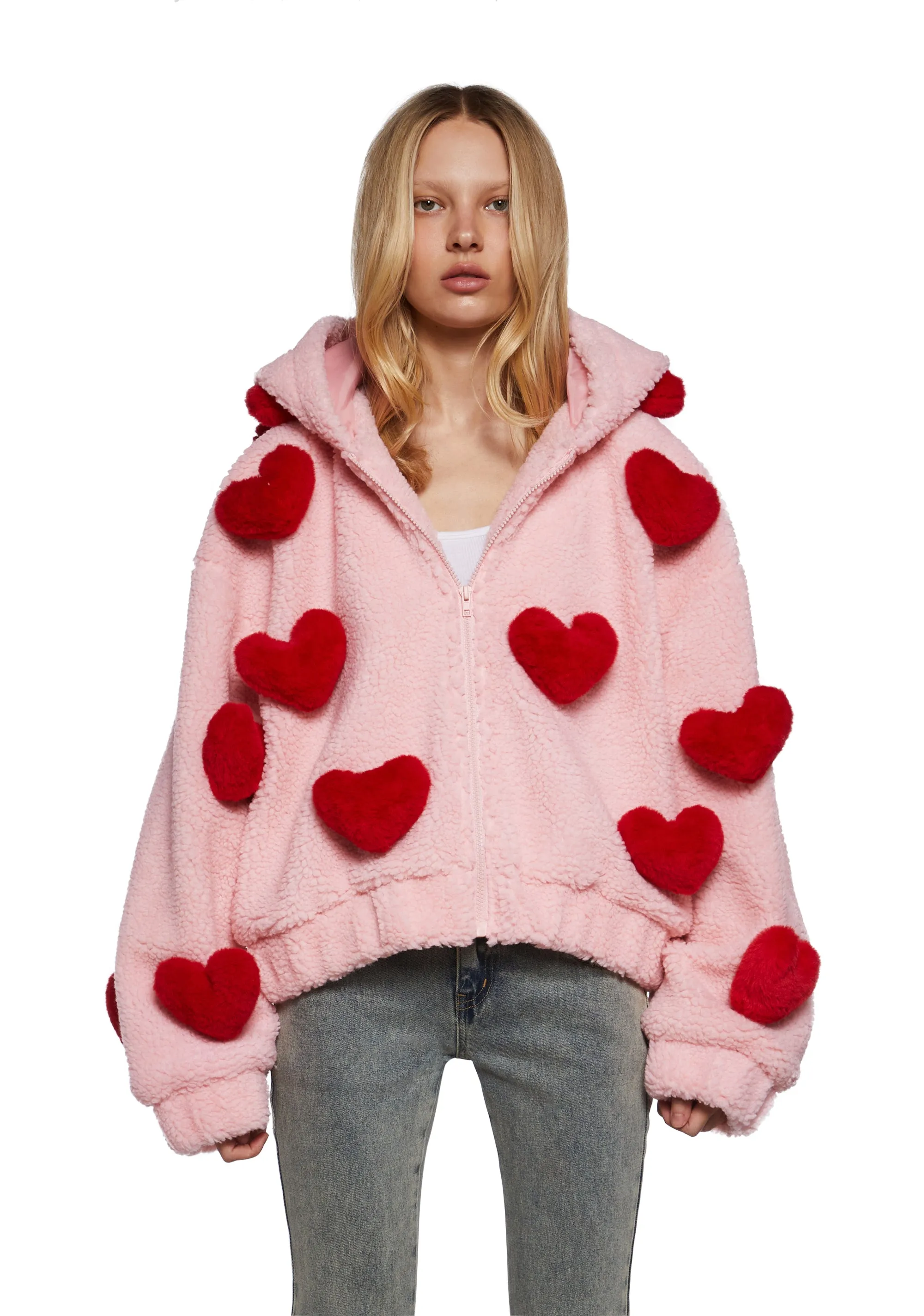 Snuggle Wonderland Cropped Sherpa Jacket sold by Dolls Kill