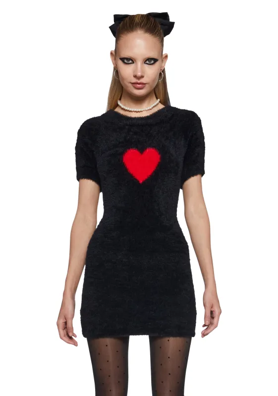 Heart Light Fuzzy Dress sold by Dolls Kill