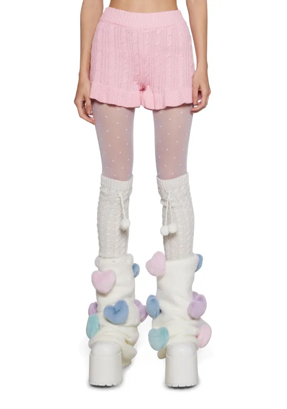 Cozy Snowfall Knit Shorts sold by Dolls Kill