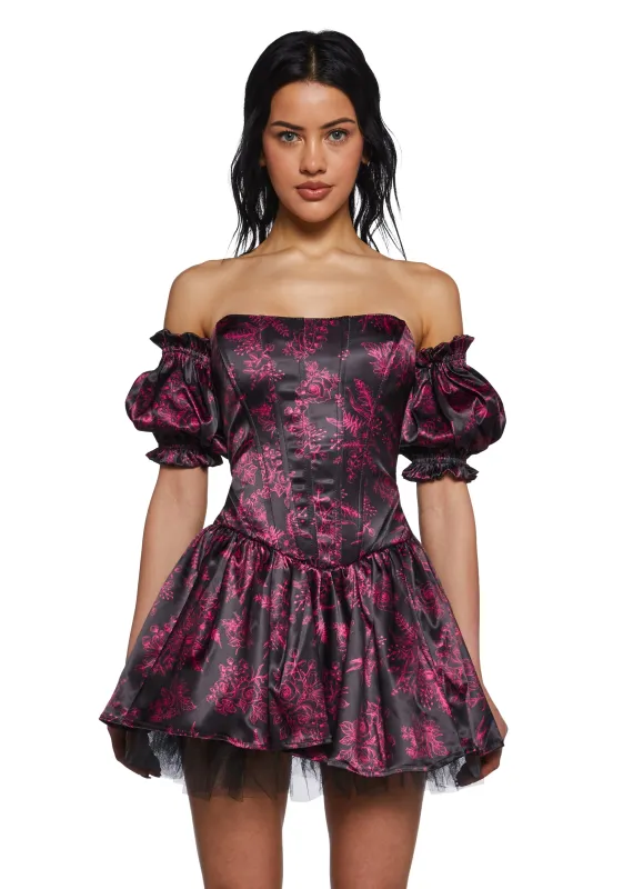 Holding Court Corset Dress - Black sold by Dolls Kill