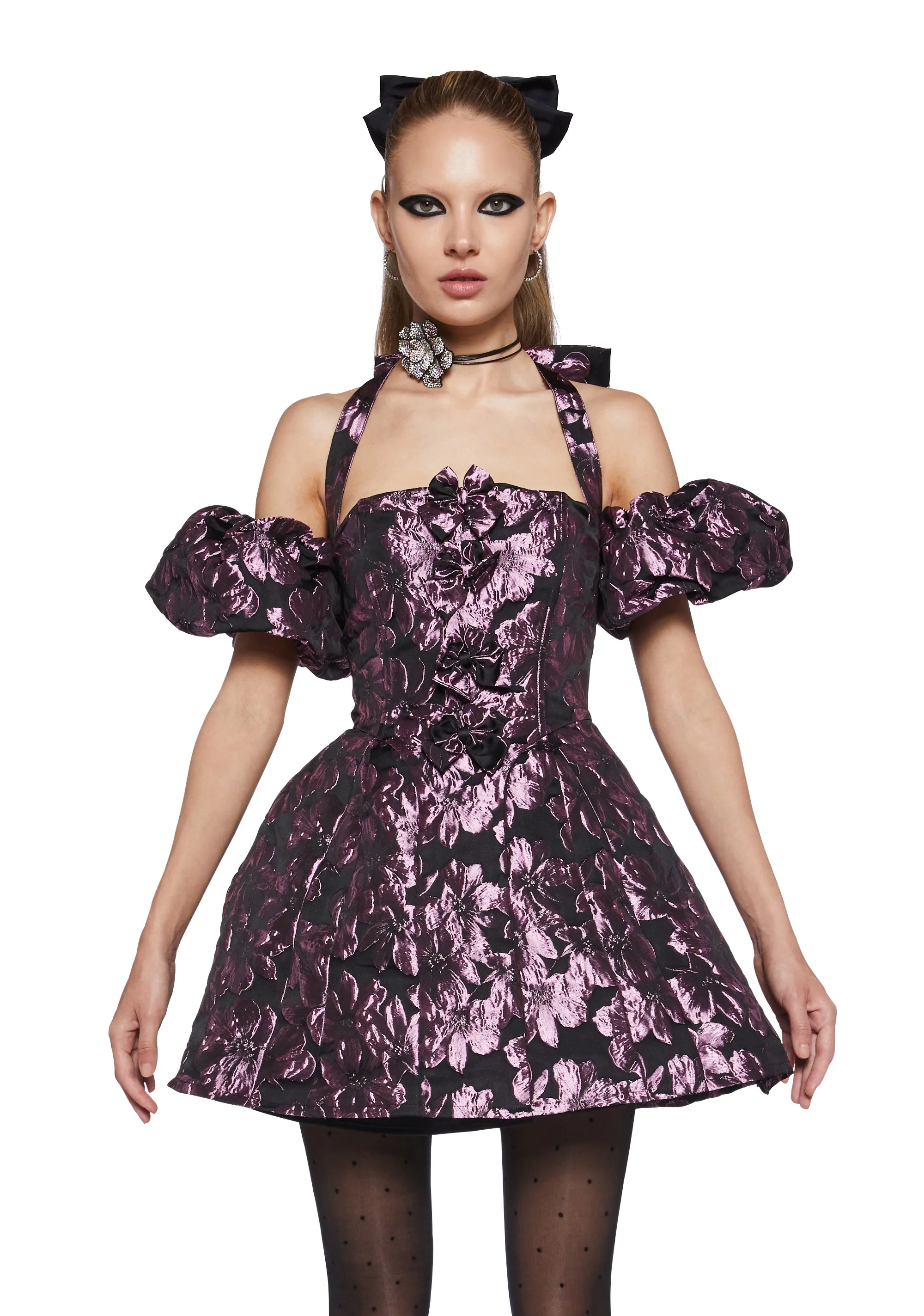 Polished Poise Mini Dress - Black sold by Dolls Kill