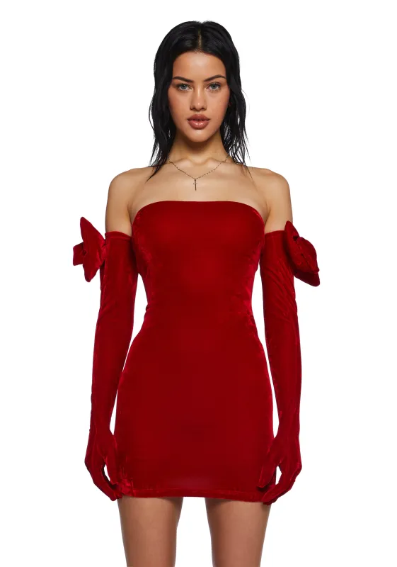 Pretty Perfection Mini Dress Set - Red sold by Dolls Kill