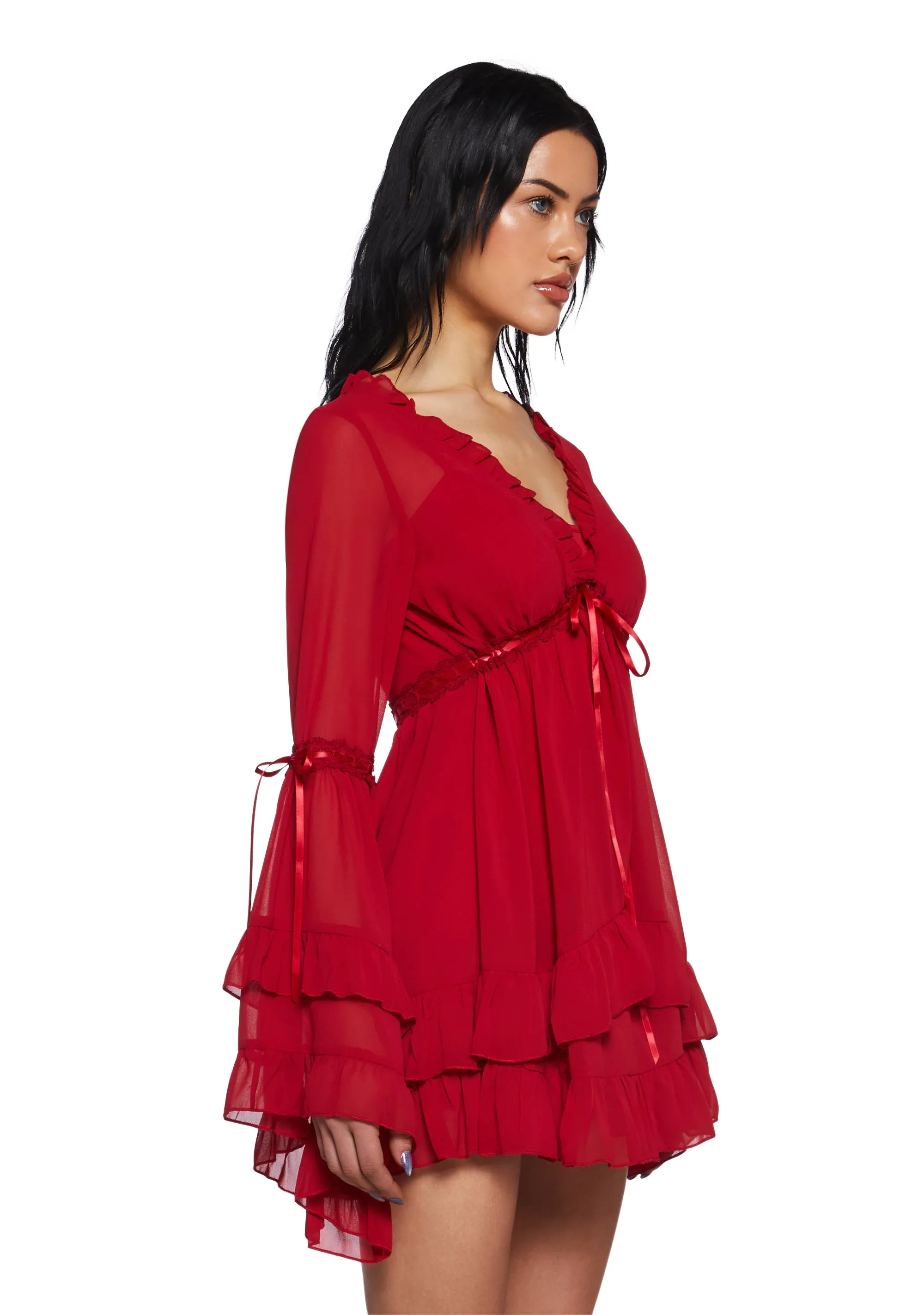 Real Divinity Mini Dress - Red sold by Dolls Kill product image thumbnail 3