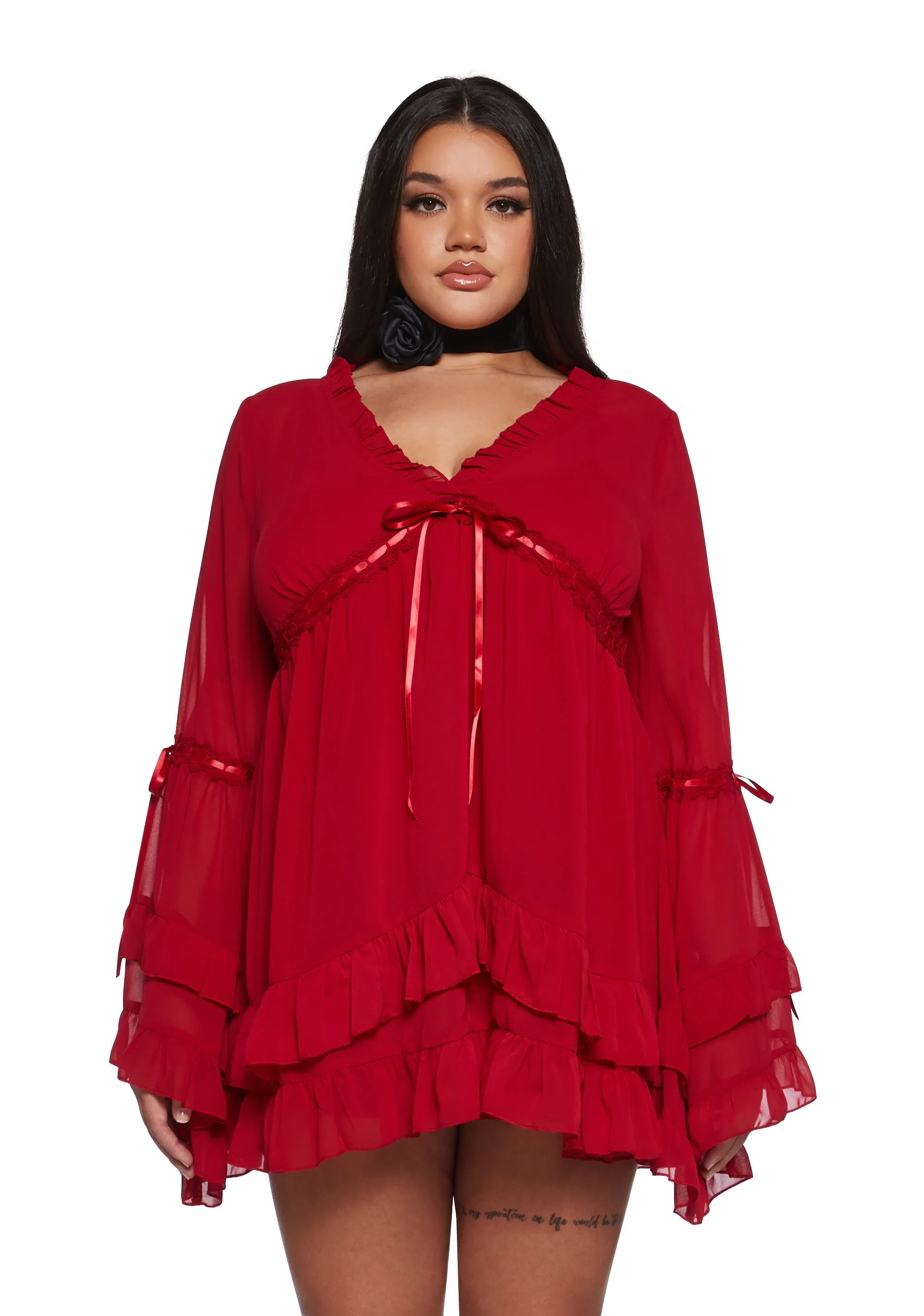 Real Divinity Mini Dress - Red sold by Dolls Kill product image thumbnail 2