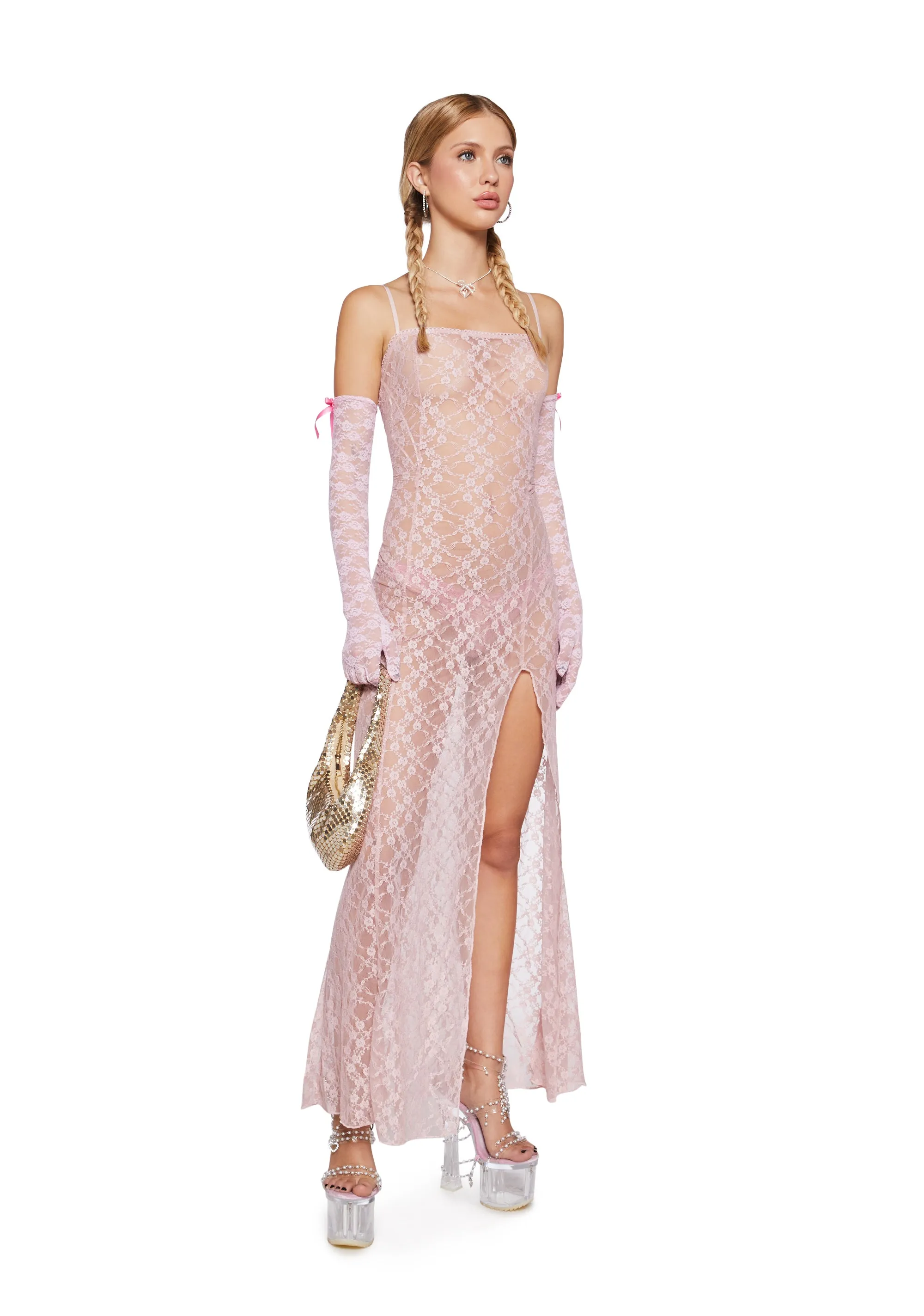 Sweet Allure Lace Maxi Dress sold by Dolls Kill product image thumbnail 5