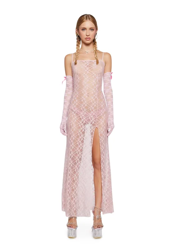 Sweet Allure Lace Maxi Dress sold by Dolls Kill