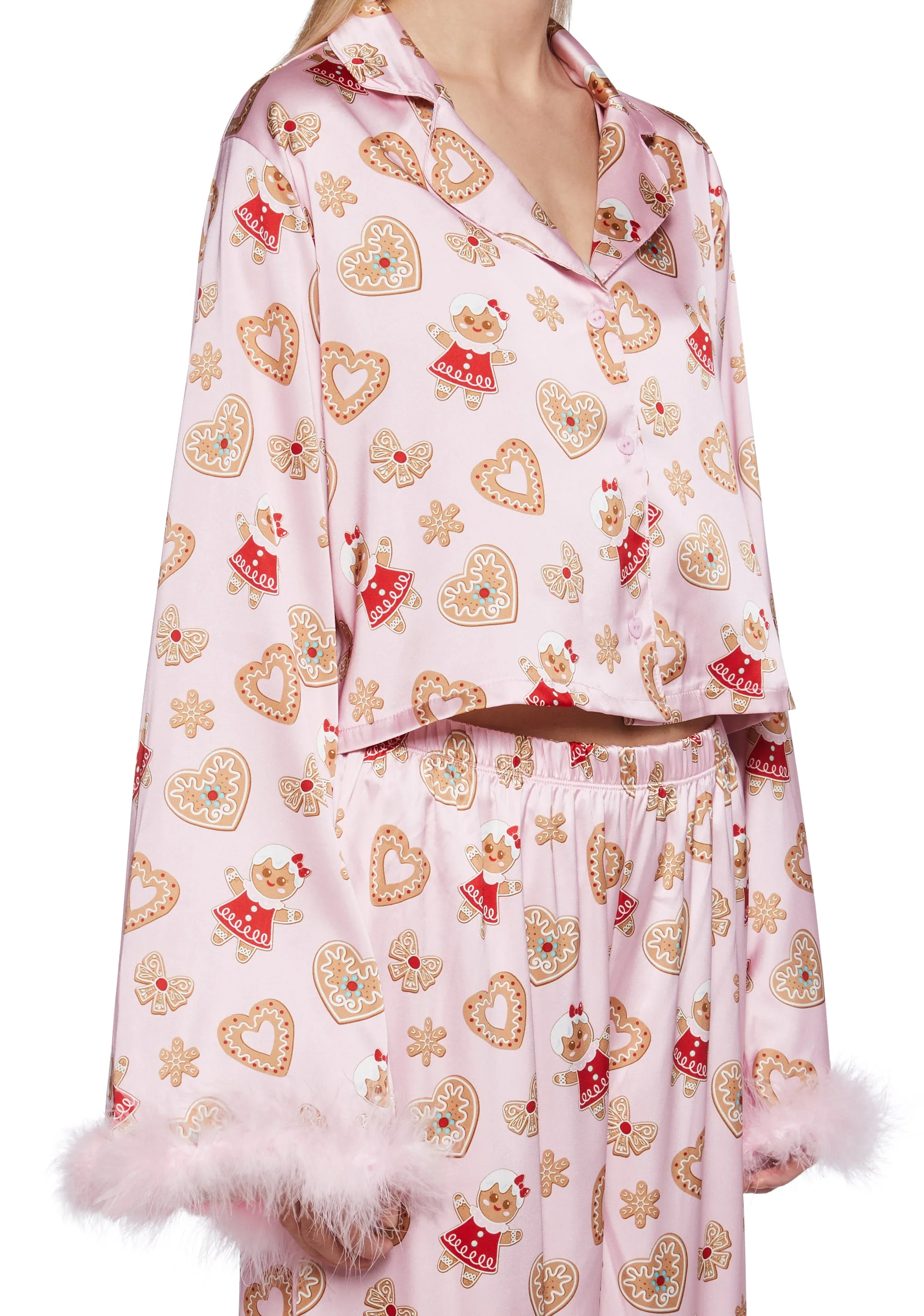 Love Surrounds Me Pajama Top - Pink sold by Dolls Kill product image thumbnail 5